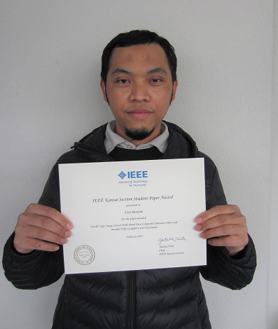 Erus Rustami (Photonic Device Science Lab) receives IEEE Kansai Section Student Paper Award
