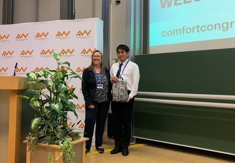 Tatsuki Otobe (Human Robotics Lab) received the Best Presentation Award