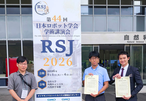 Ngoc Huy Nguyen et al. of Robot Learning Lab received awards at RSJ2026.(2026/09/03)