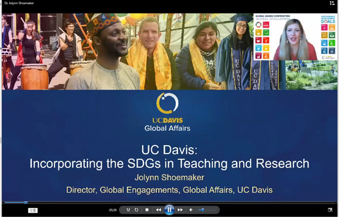 国際FDウェビナー「教育・研究とSDGs～融合への取り組み～@カリフォルニア大学デービス校」を実施（2021/03/02）