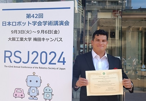 ロボットラーニング研究室のRamos Alonso Fernándezさん(博士前期課程2年)が、日本ロボット学会 International Session Best Presentation Award Finalistに選出